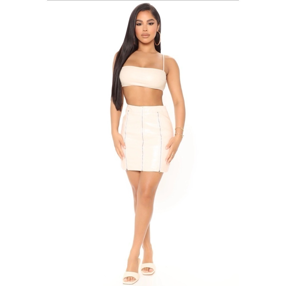 Fashion Nova Keeping it Hot Croc Leather Mini Skirt